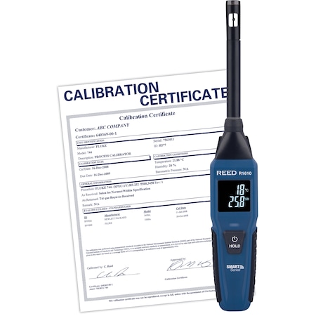 Reed Instruments REED Thermo-Hygrometer, Bluetooth Smart Series, includes ISO Certificate R1610-NIST